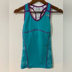 The North Face Reactor racer back turquoise tank